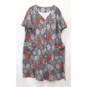 Elena paisley floral print dress midi lagenlook cotton resortwear Slavic cottage